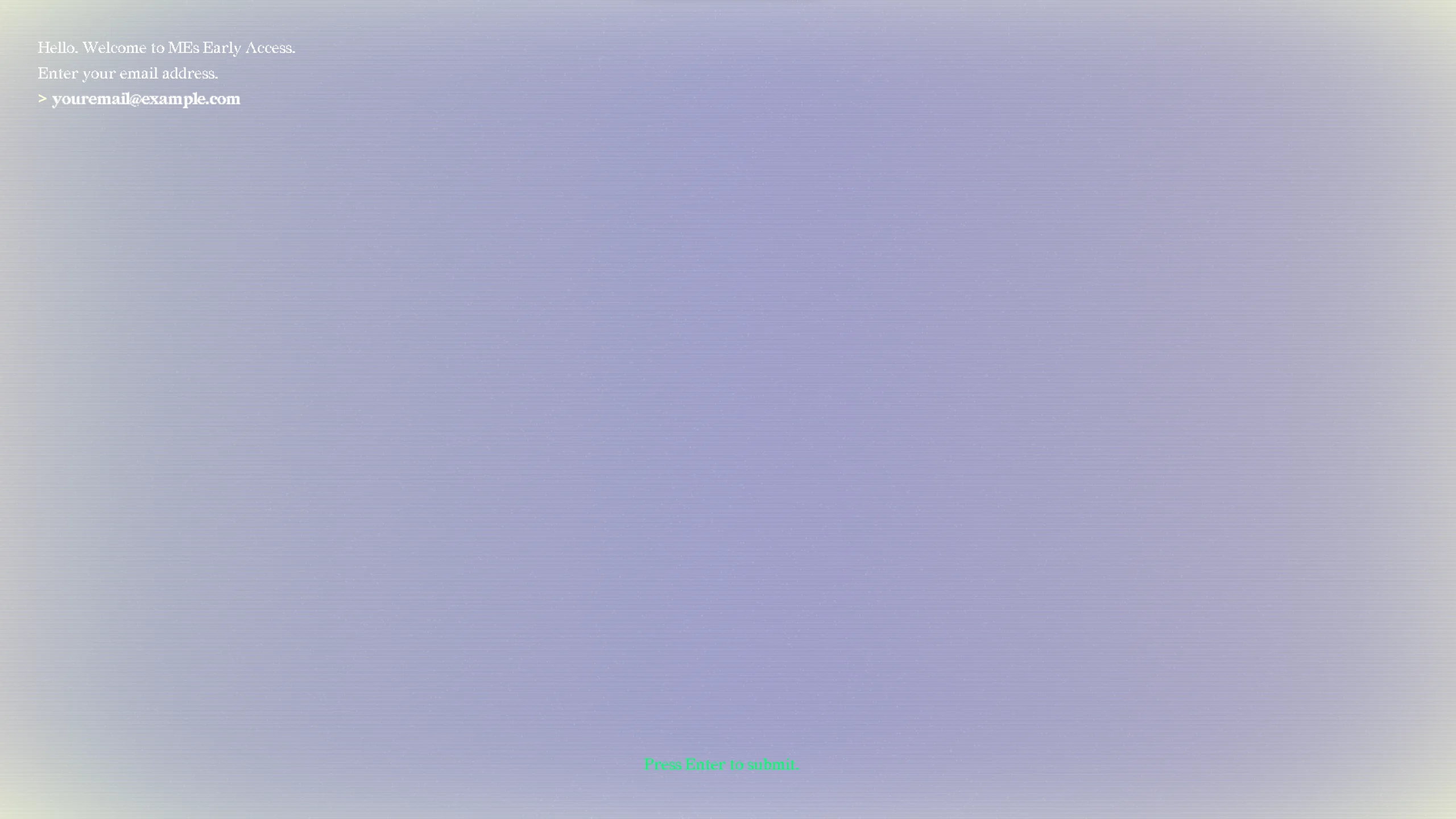 MEs email login screen